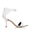 STACCATO/思加图夏季专柜同款白色山羊皮一字型女皮凉鞋9VN11BL7