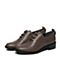 STACCATO/思加图秋季专柜同款灰色牛皮系带女皮鞋9RA90CM7