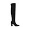 STACCATO/思加图冬季专柜同款黑色毛绒布及膝女长靴9J407DC7