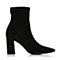 STACCATO/思加图冬季专柜同款黑色羊绒皮短筒女皮靴9J401DD7