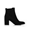 STACCATO/思加图冬季专柜同款黑色羊绒皮单里女短靴9SA29DD7