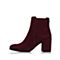 STACCATO/思加图冬季专柜同款紫色羊绒皮短筒女皮靴9SA29DD7