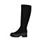STACCATO/思加图冬季专柜同款黑色羊绒皮长筒女皮靴R2101DG7
