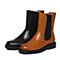 STACCATO/思加图冬季专柜同款棕色牛皮短筒女皮靴H1501DZ7