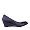 STACCATO/思加图2018年春季专柜同款深蓝色真丝布面浅口女单鞋ER963AQ8