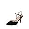 STACCATO/思加图2018年春季专柜同款黑色羊绒皮女凉鞋9I211AH8