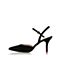 STACCATO/思加图2018年春季专柜同款黑色羊绒皮女凉鞋9I211AH8