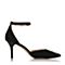 STACCATO/思加图2018年春季专柜同款黑色亮片布浅口女凉鞋9I221AK8