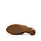 思加图2018年夏季专柜同款棕色绵羊皮革套趾女凉拖鞋9Q201BT8