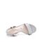 思加图2018年夏季专柜同款银色亮片布水钻装饰女凉鞋9E818BL8