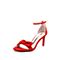 思加图2018年夏季专柜同款红色羊绒皮革一字带女皮凉鞋9O909BL8