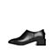 STACCATO/思加图2018年春季专柜同款黑色牛皮简约及踝靴N4201AD8