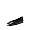 STACCATO/思加图2018年春季专柜同款黑色胎牛皮浅口平底鞋R1301AQ8