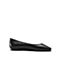 STACCATO/思加图2018年春季专柜同款黑色胎牛皮浅口平底鞋R1301AQ8