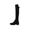 STACCATO/思加图2018冬专柜同款黑色毛绒布过膝女长靴