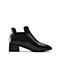 STACCATO/思加图2018冬专柜同款牛皮时尚方跟女短靴N4301DD8