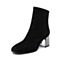 STACCATO/思加图2018年冬季专柜同款黑色羊绒皮革女皮靴R9201DZ8