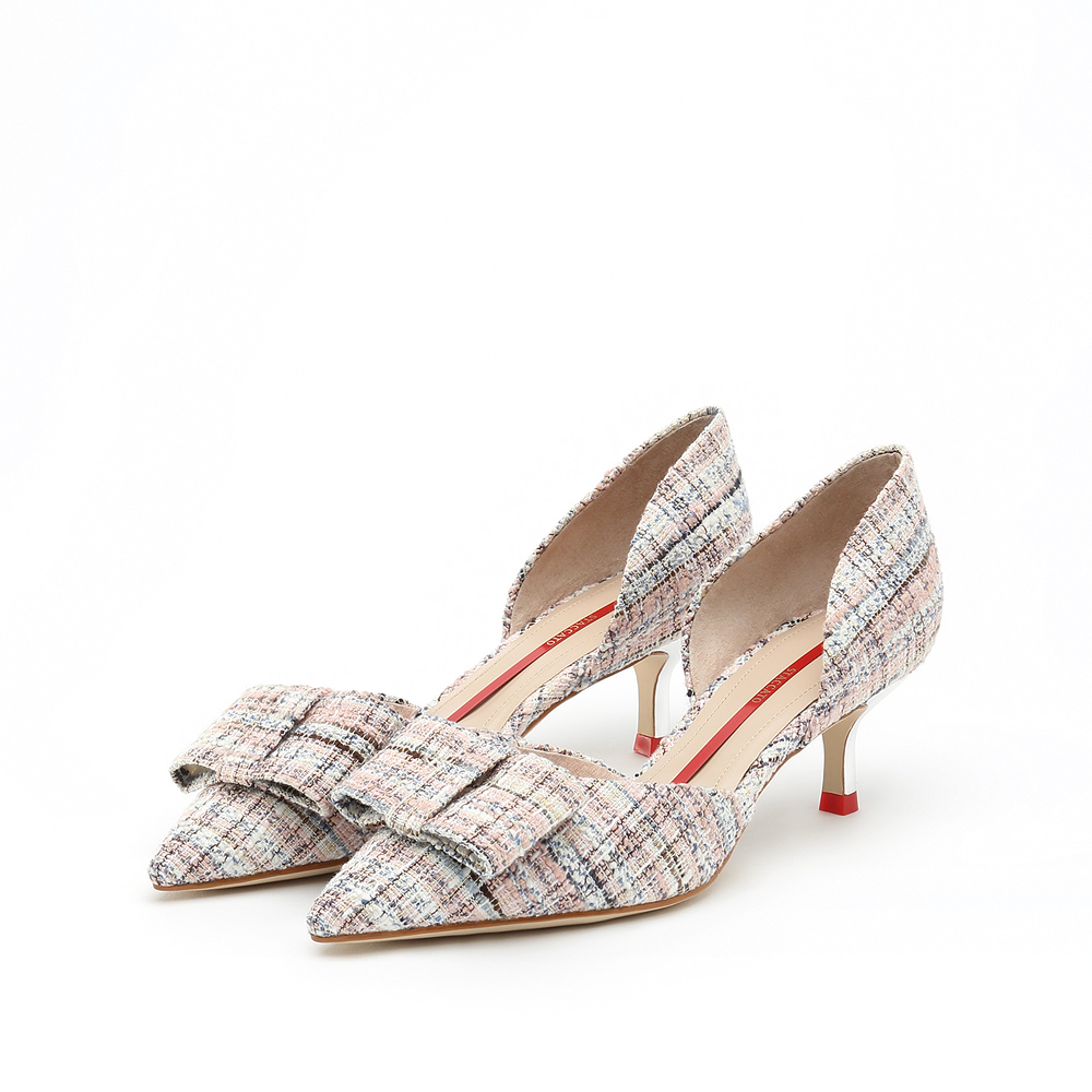 staccato/思加图2019专柜同款尖头毛绒布女凉鞋9yd94ak9