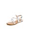 思加图夏季新款时尚平底胶片水钻舒适女纯凉鞋9JI17BL9