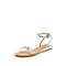 思加图夏季新款时尚优雅水钻一字式扣带低跟女纯凉鞋9JI15BL9