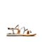 思加图夏季新款时尚平底胶片水钻舒适女纯凉鞋9JI17BL9