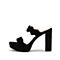 思加图夏季新品时尚粗跟超高跟鱼嘴气质女凉鞋9LO23BT9