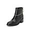 思加图冬季新款简约方跟后拉链短靴女靴子9I533DD9