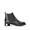 思加图冬季新款时尚切尔西靴圆头方跟短靴女靴子9H230DD9