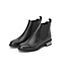 思加图冬季新款时尚切尔西靴圆头方跟短靴女靴子9H230DD9