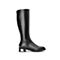 思加图冬季新款时尚中粗跟骑士靴长靴后拉链女皮靴9H225DG9