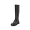 思加图冬季新款粗跟系带骑士靴牛皮革帅气长靴女靴子N4305DG9