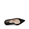 思加图2020春季新款优雅尖头羊绒皮革网布女皮细高跟鞋子9S658AQ0