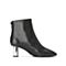 思加图2020春季新款方头拉链油皮小牛皮革圆跟女短靴子9ID01AD0