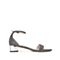 思加图2020夏季新款亮线布通勤一字带低跟粗跟女皮凉鞋9US51BL0