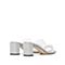 思加图2020夏季新款珍珠一字带女皮凉鞋粗跟高跟凉鞋拖鞋9RZ17BT0