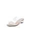 思加图2020夏季新款仙女鞋一字带透明凉鞋女中跟粗跟拖鞋9R904BT0
