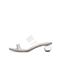 思加图2020夏季新款一字带透明柱跟仙女风凉拖女皮凉鞋9R906BT0