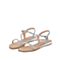 思加图2020夏季新款休闲平底水钻罗马风度假女皮凉鞋9JI27BL0