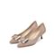 思加图2020春季新款金属扣装饰浅口羊绒皮革女单鞋A1912AQ0