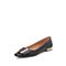 思加图2020秋季新款金属装饰通勤低跟浅口单鞋女皮鞋L0301CQ0