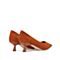 思加图2020秋季新款尖头浅口通勤羊绒皮革女单鞋9PV32CQ0（宽版）