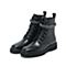 思加图2020冬季新款系带水钻厚底马丁靴短靴女皮靴B1195DD0