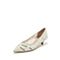 思加图2021春季新款优雅尖头蕾丝低跟鞋猫跟鞋休闲鞋女9ER40AQ1