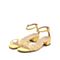 思加图2021夏季新款一字带时装凉鞋纯色方跟女凉鞋EBO01BY1
