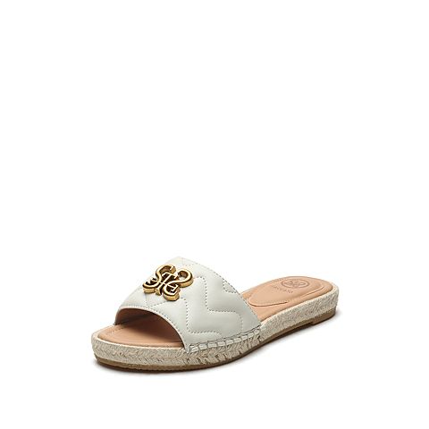 思加图2021夏季新款复古一字拖鞋凉拖平底拖女鞋外穿EBE01BT1