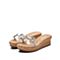 思加图2021夏季新款仙女鞋坡跟厚底拖鞋女休闲可外穿凉拖EYB62BT1