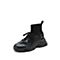 思加图2021秋季新款时尚休闲靴厚底袜靴弹力靴短靴女靴EAT02CD1