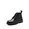 思加图2021冬季新款时尚鳄鱼纹马丁靴圆头厚底短靴女皮靴9YJ08DD1