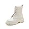 思加图2021冬季新款英伦风石头纹马丁靴粗跟短靴女皮靴D3271DD1