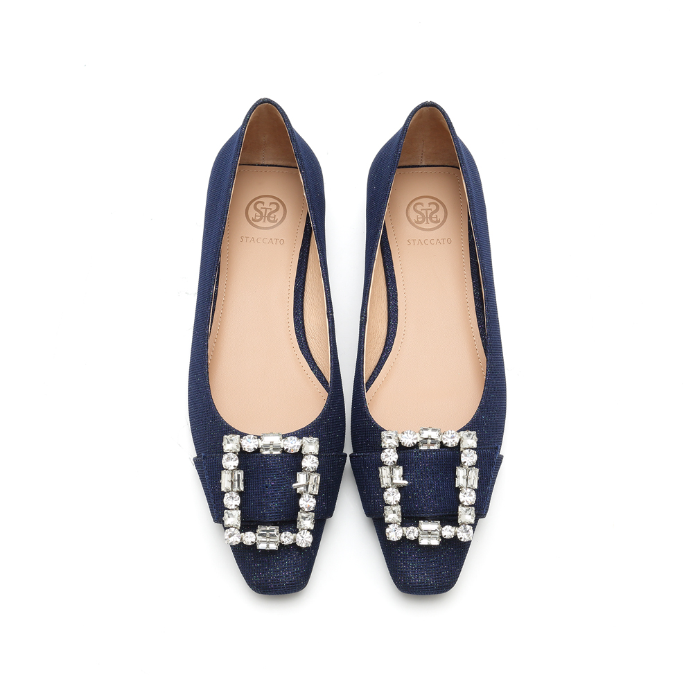 思加图2021秋季新款水钻通勤浅口鞋方头低跟单鞋女鞋c2501cq1